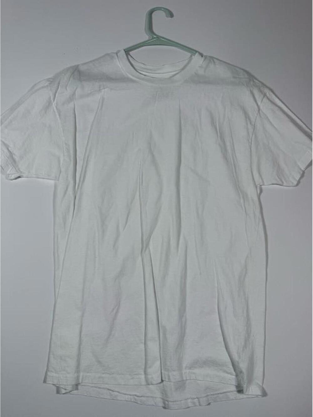 Vintage Hanes White Cotton Single Stitch T-Shirt Large